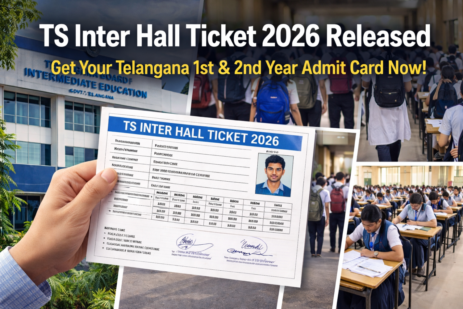TG Inter Hall Ticket 2026 Released: Download Telangana 1st & 2nd Year Admit Card at tgbieht.cgg.gov.in