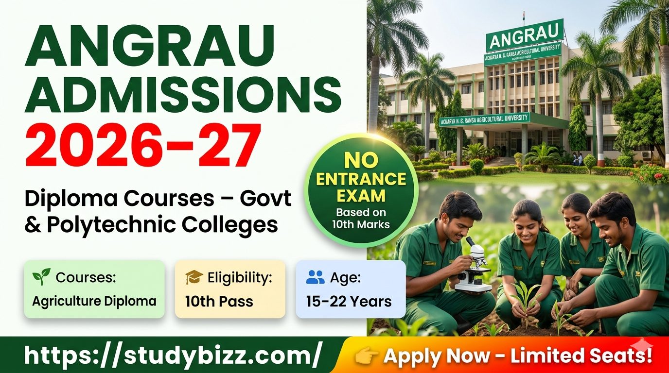 ANGRAU Admissions 2026: Diploma Courses, Eligibility, Dates, Application Process & Complete Guide