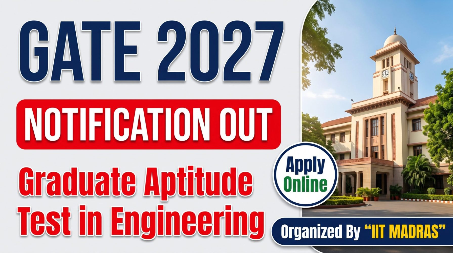 GATE 2027 Notification