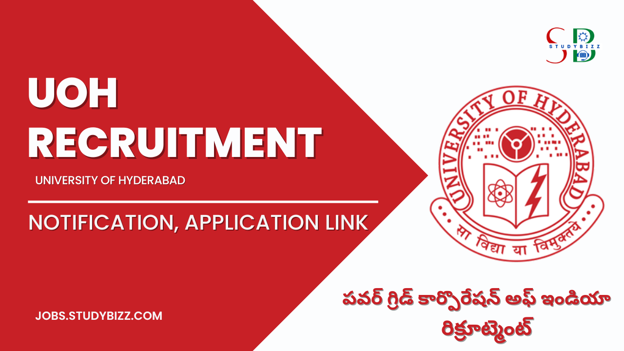 UOH Recruitment 2022 for 08 Research assistant, Principal Project Associate and Other Posts