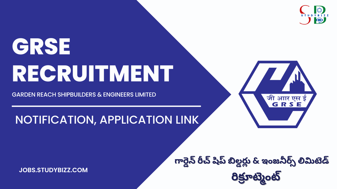 GRSE Recruitment 2023 for 23 Supervisor, manager and other Posts