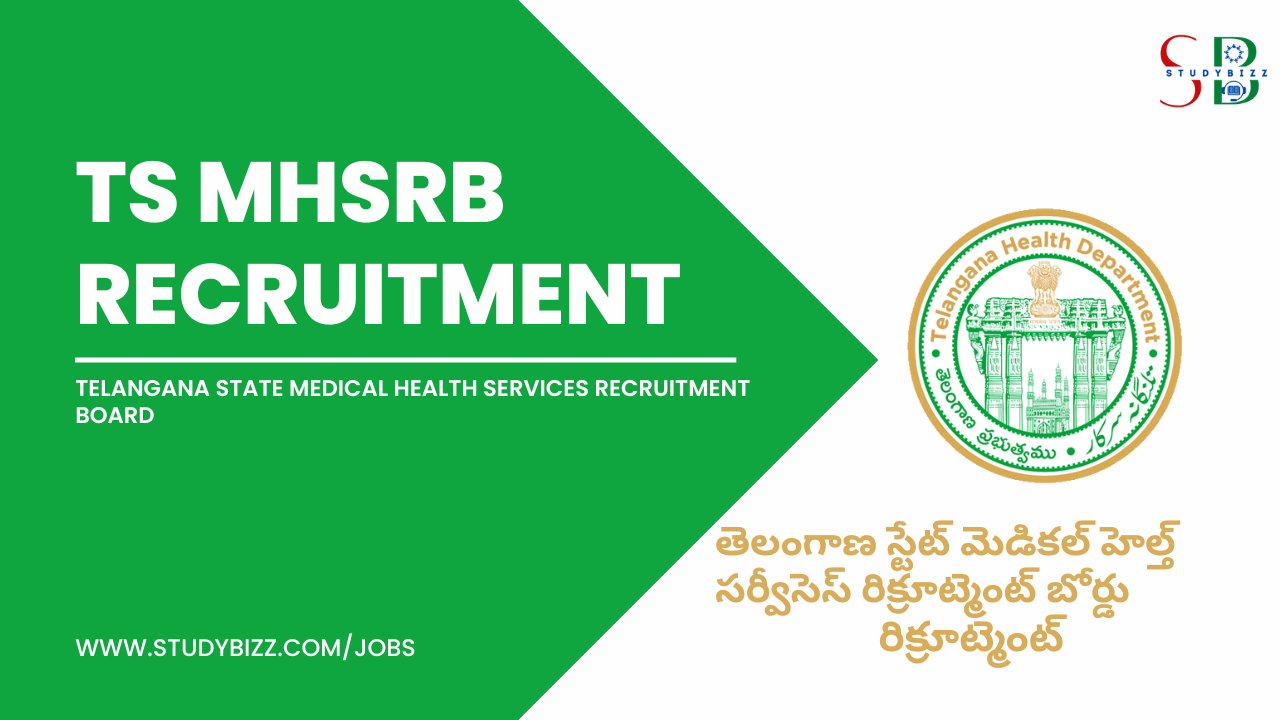 TS-MHSRB Recruitment 2023 for 1931 Multi-Purpose Health Assistant posts