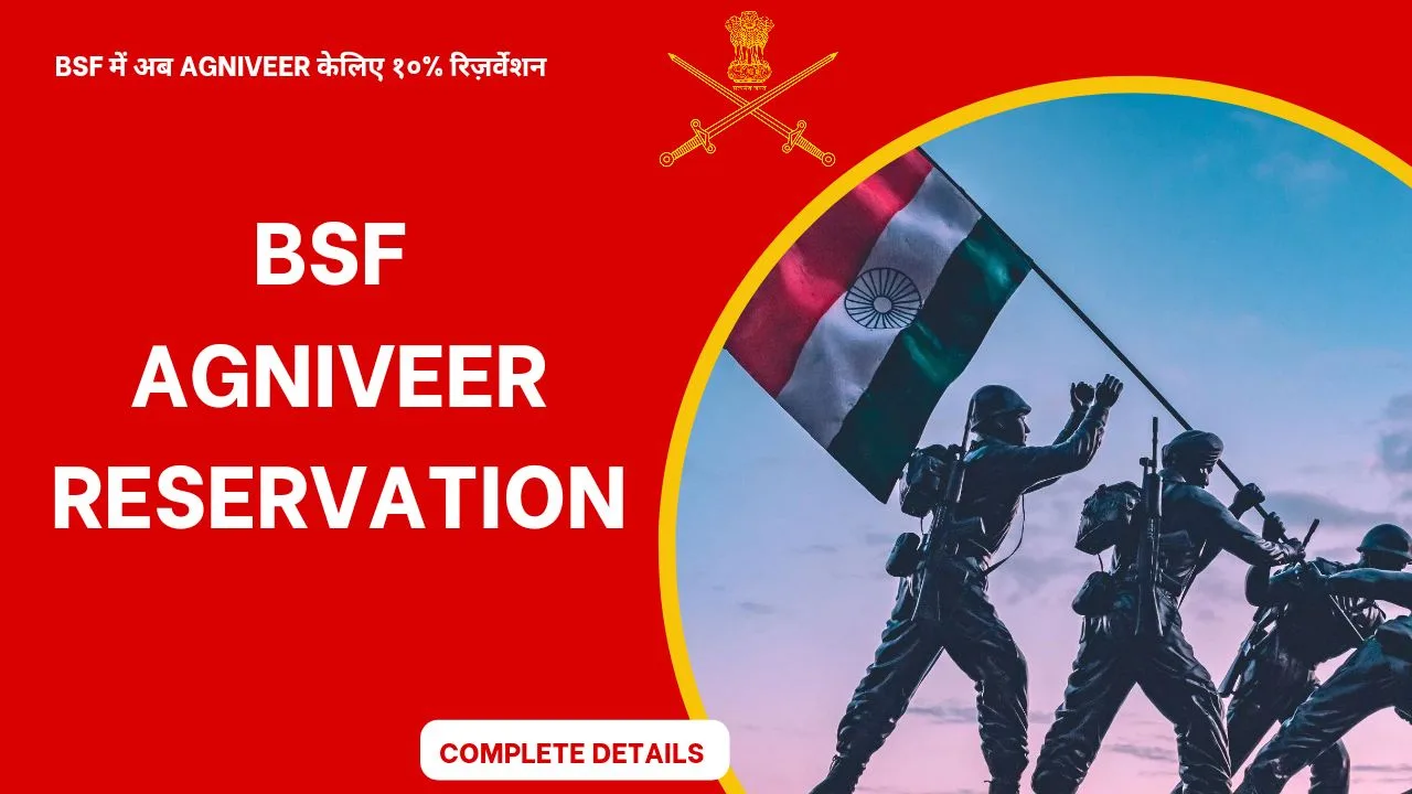 BSF Agniveer Reservation: Good news to Ex Agniveers.10% Reservation in BSF with other benefits