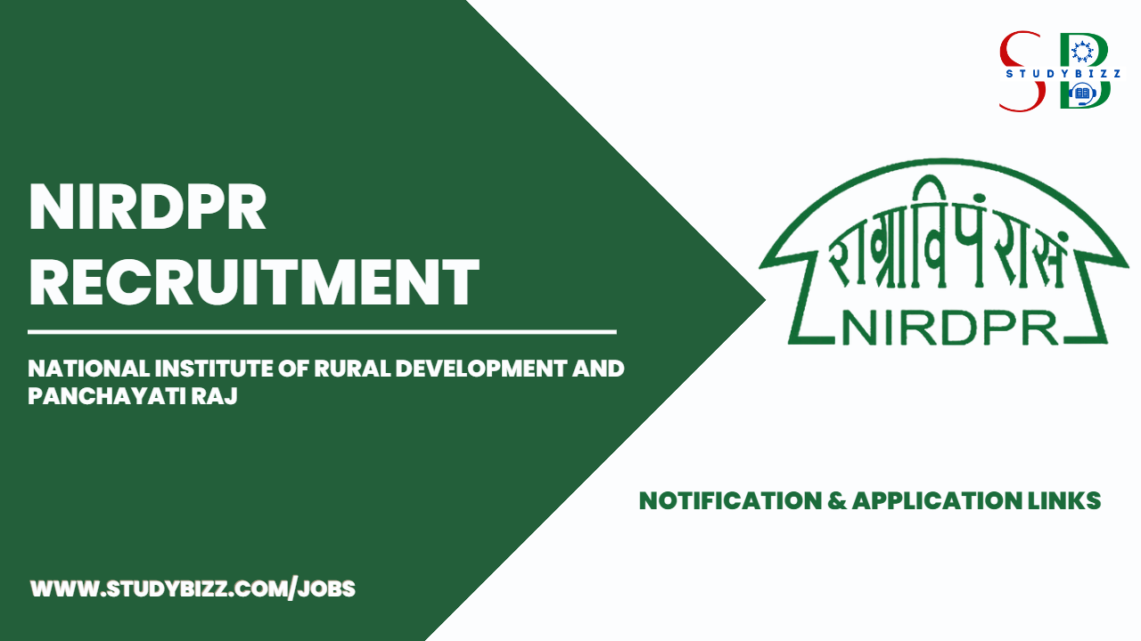 NIRDPR Recruitment 2023 for 4 Young Professional Posts