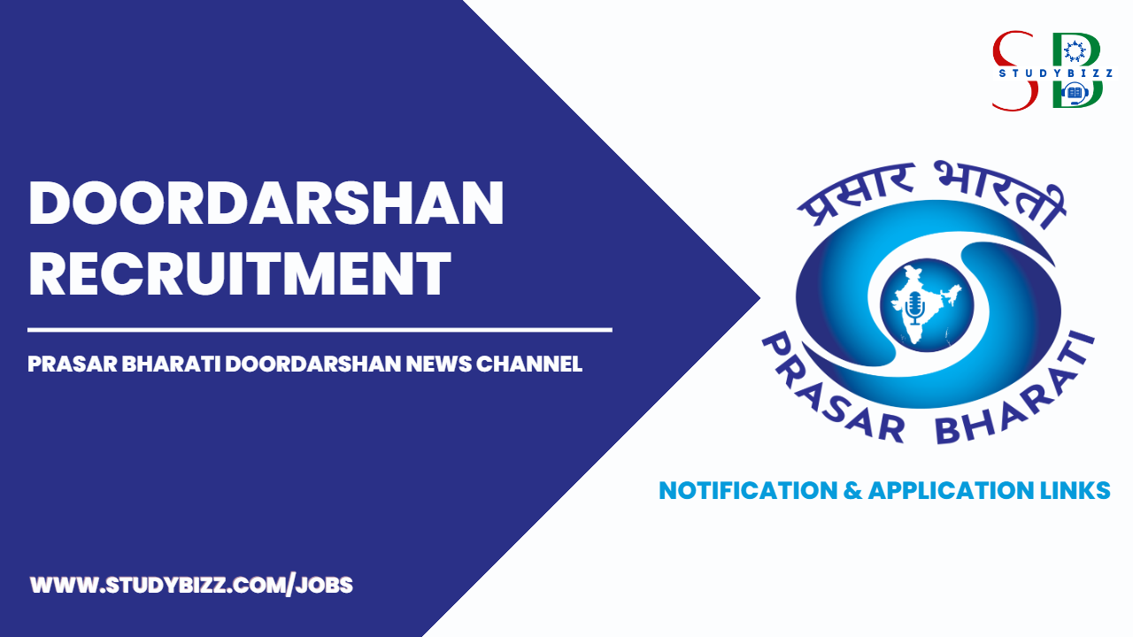 Prasar Bharathi Recruitment 2023 for 6 Videographer and video post-production assistant Posts