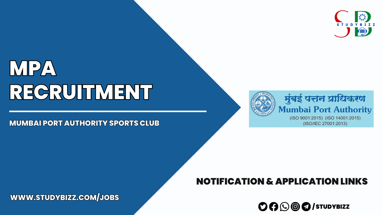 Mumbai Port Authority Sports Club Recruitment 2023 for 54 Sports Trainees posts