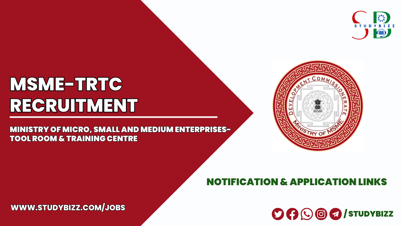 MSME-TRTC Recruitment 2024 for 26 Apprentice posts