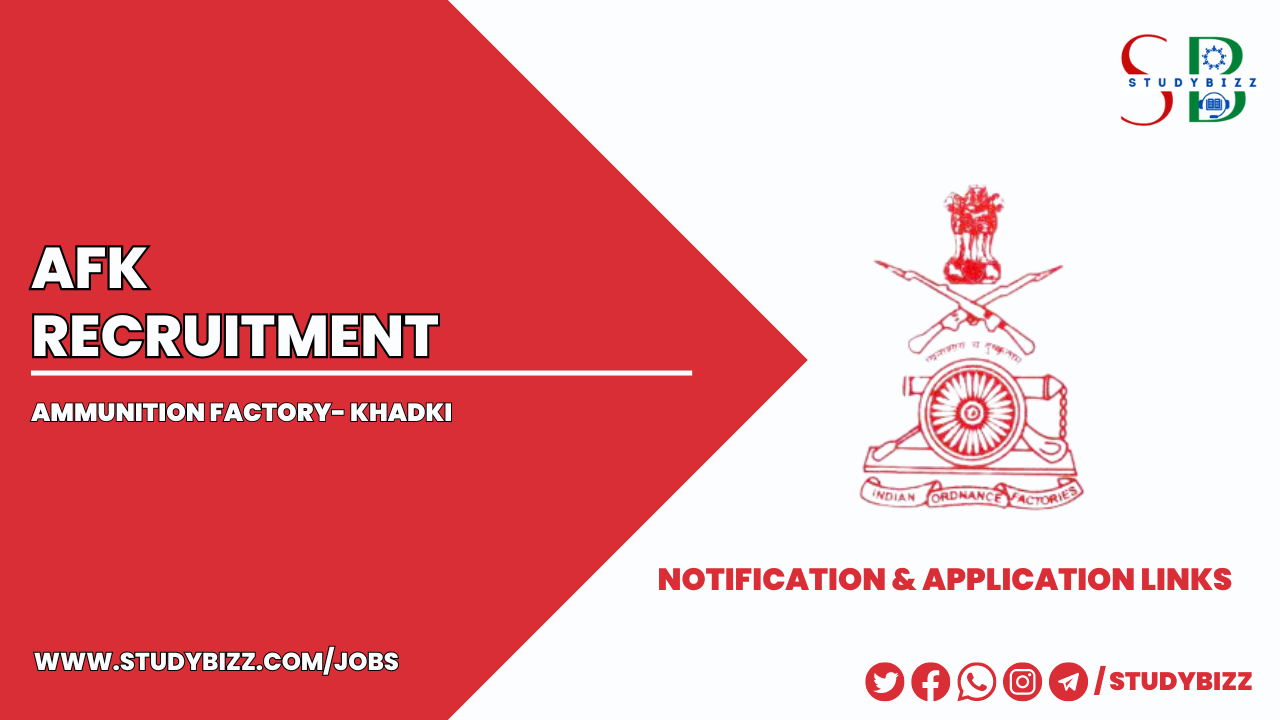 Ammunition Factory- Khadki Recruitment 2024 for 50 Diploma & Graduate Apprentice posts