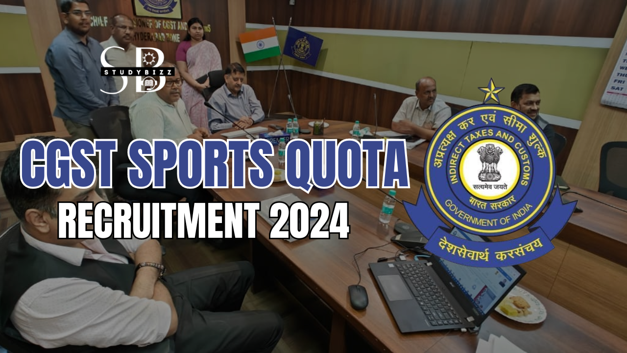 CGST Sports Quota Recruitment 2024 for Tax Assistant, Steno, Havaldar Posts