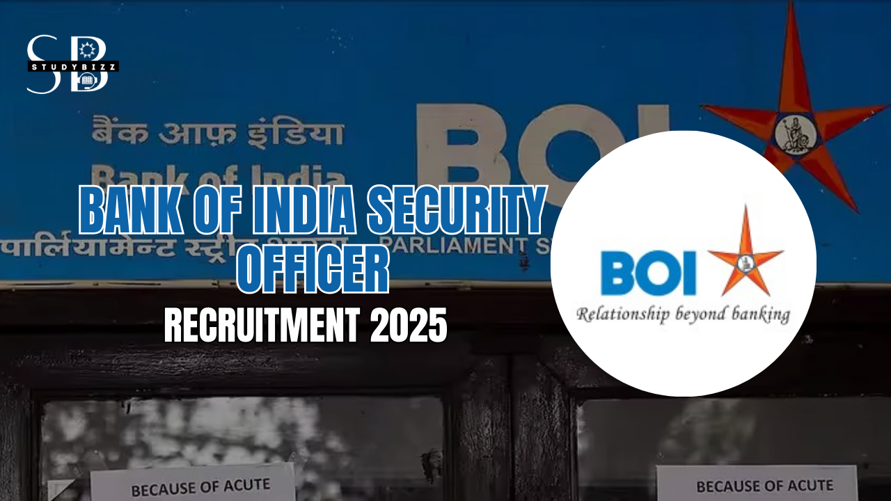 Bank of India Security Officer Recruitment 2025 Notification out for 10 Vacancies