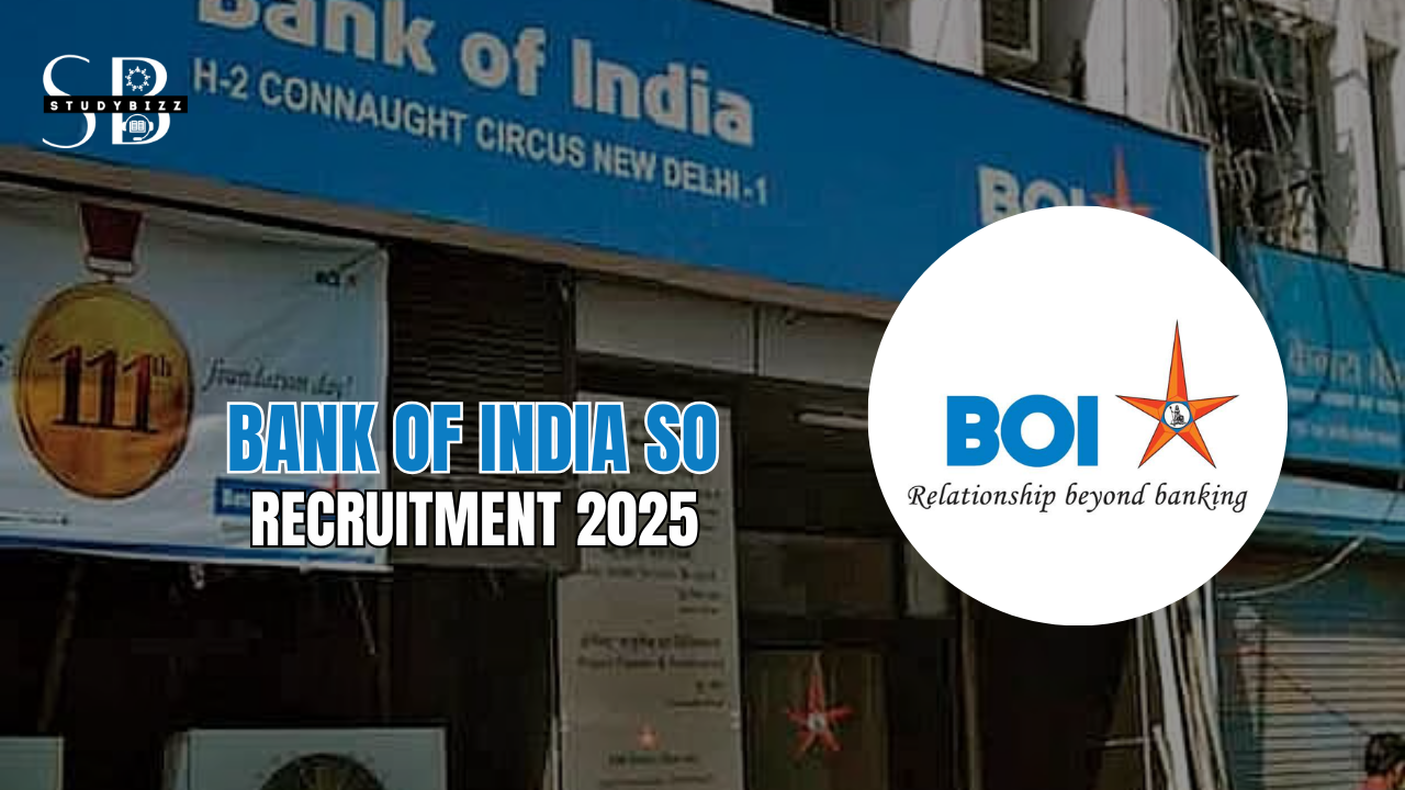 Bank of India SO Recruitment 2025 Notification out for Specialist Officer Posts