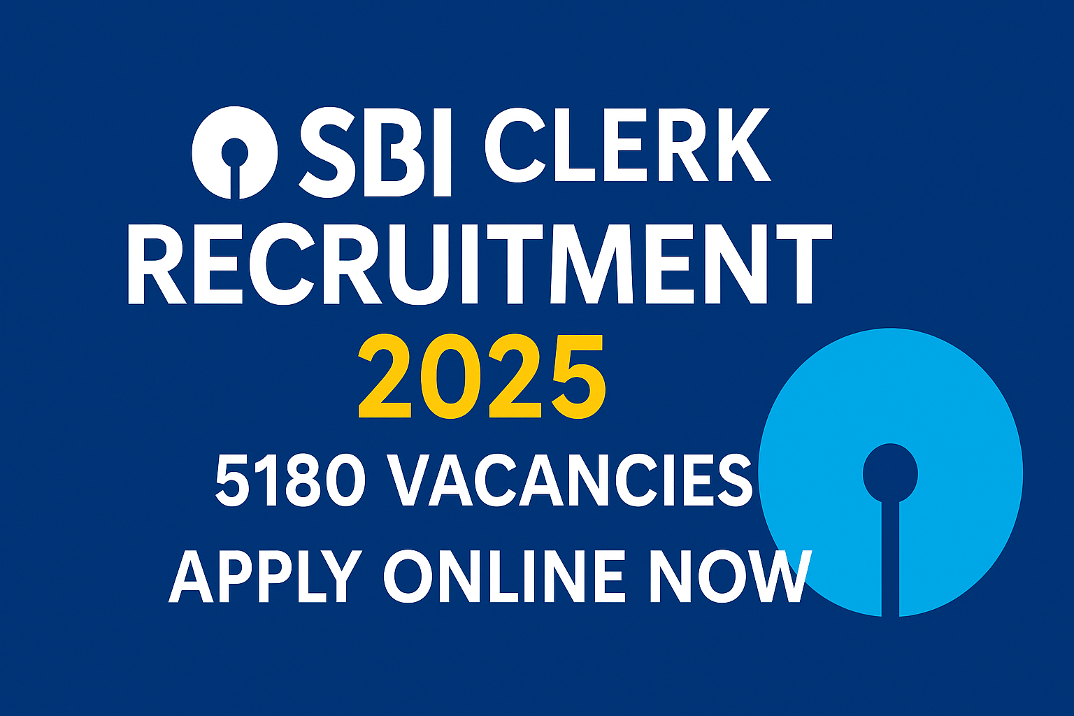 SBI Clerk Recruitment 2025 Notification Out: 5180 Vacancies, Apply Online Now