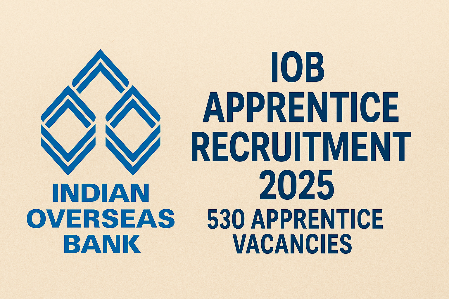IOB Apprentice Recruitment 2025 – Apply for 530 Apprentice Vacancies Across India