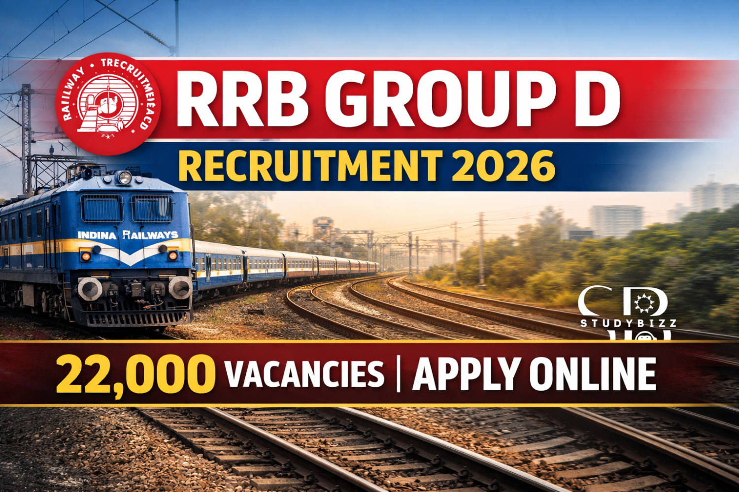 RRB Group D Recruitment 2026 Notification Out – Apply Online for 22,000 Posts
