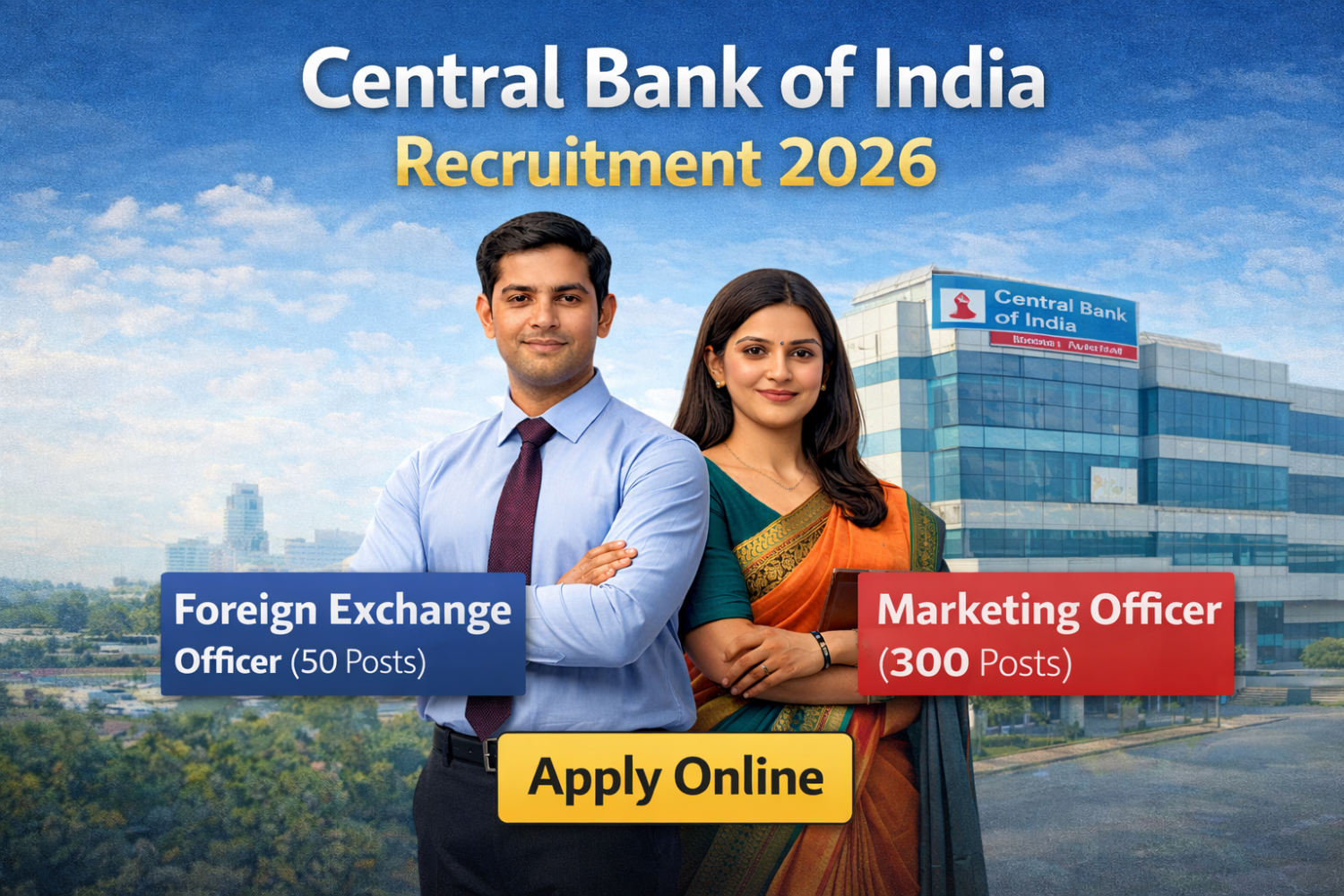 Central Bank of India Recruitment 2026: Marketing Officer & Foreign Exchange Officer Notification, Eligibility, Salary, Apply Online