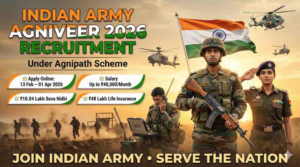 Indian Army Agniveer Rally 2026 Notification Out – Apply Online for GD, Technical, Clerk & Tradesman Posts