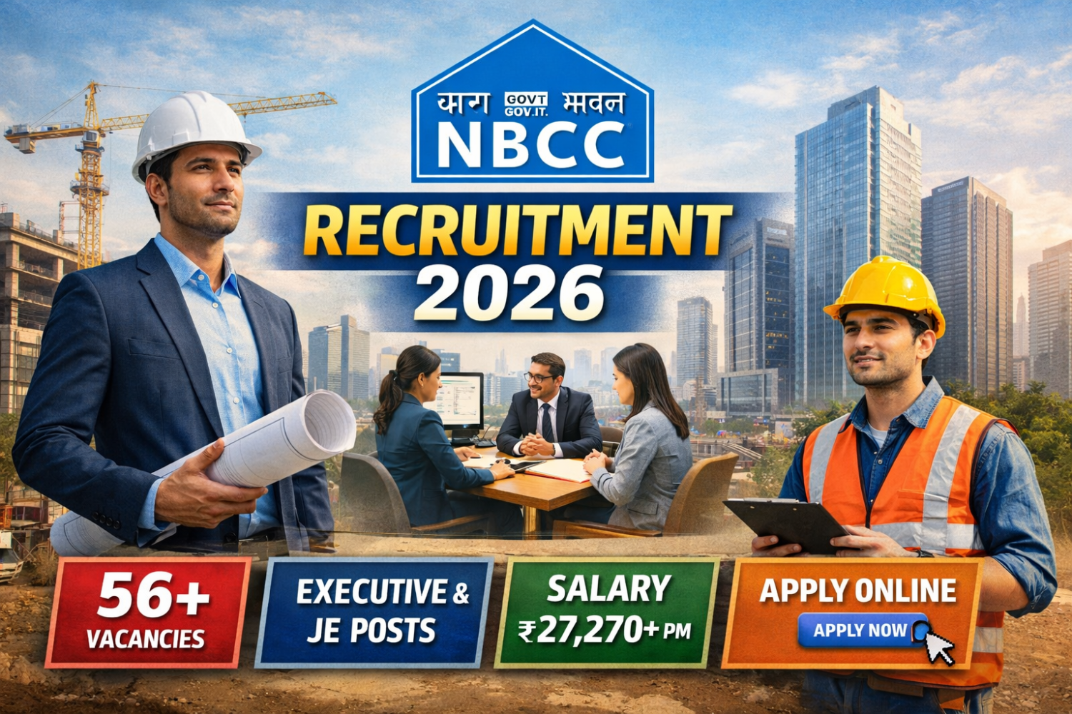 NBCC Recruitment 2026 Notification Out – Apply Online for 56+ Posts | Eligibility, Salary, Selection Process