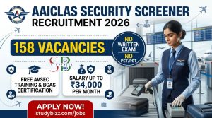 AAICLAS Security Screener Recruitment 2026: 158 Airport Vacancies ...