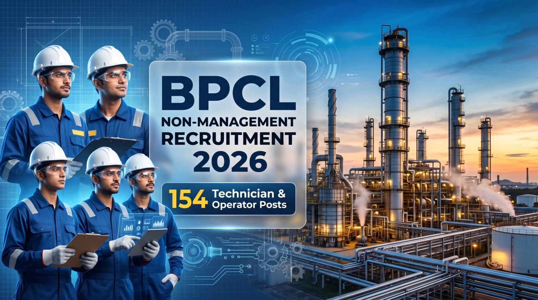 BPCL Non-Management Recruitment 2026: Apply Online for 154 Technician & Operator Posts | Notification, Eligibility, Salary, Exam Pattern & Last Date 3 BPCL Non-Management Recruitment 2026: Apply Online for 154 Technician & Operator Posts | Notification, Eligibility, Salary, Exam Pattern & Last Date