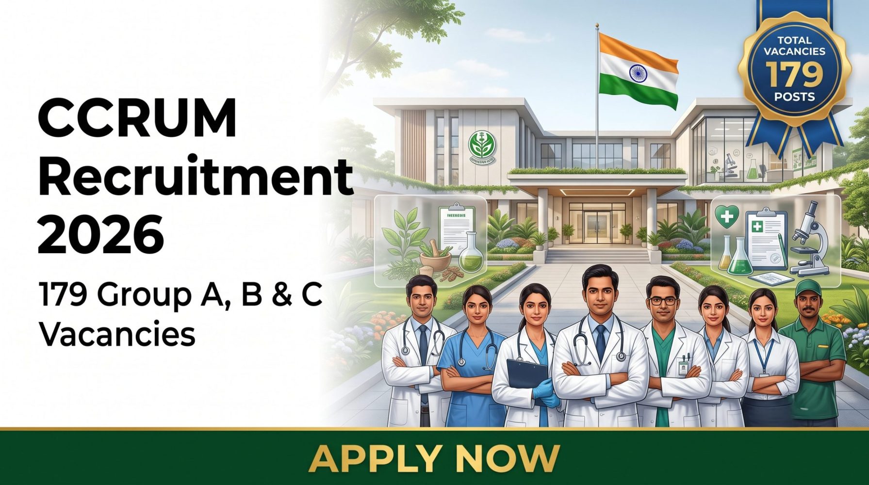 CCRUM Delhi Recruitment 2026 Notification Out for 179 Group A, B & C Posts | Apply Online 1 CCRUM Delhi Recruitment 2026 Notification Out for 179 Group A, B & C Posts | Apply Online