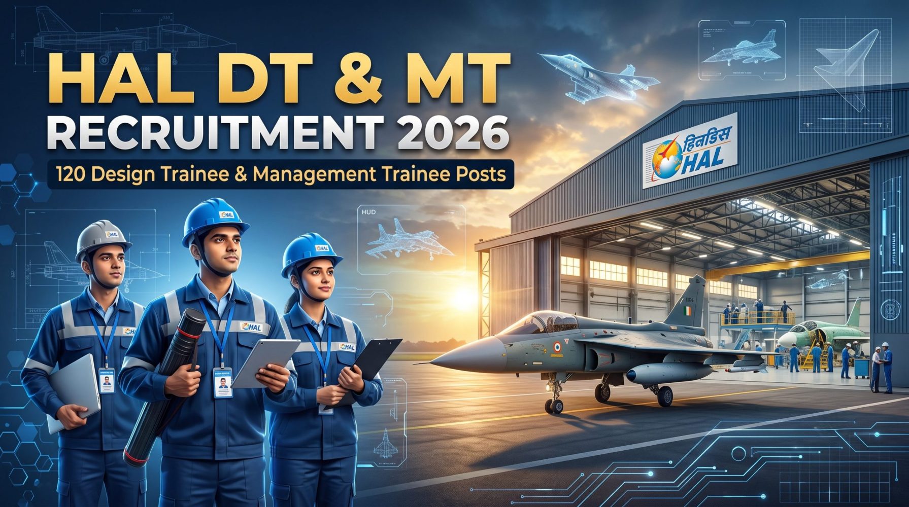 HAL DT and MT Recruitment 2026: Apply Online for 120 Design & Management Trainee Posts 2 HAL DT and MT Recruitment 2026: Apply Online for 120 Design & Management Trainee Posts