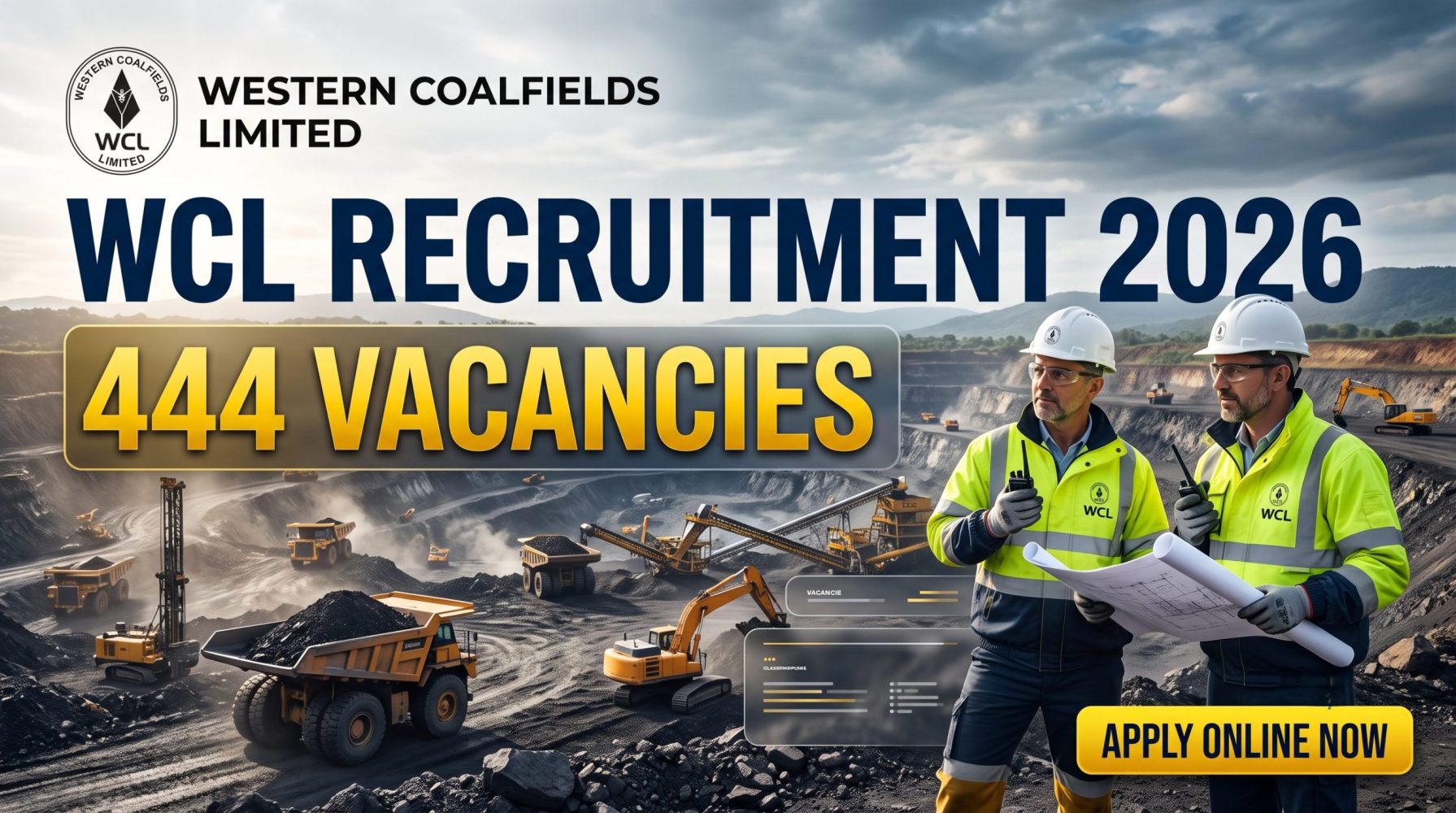 WCL Recruitment 2026 Notification Out for 444 Mining Sirdar & Assistant Foreman Posts – Apply Online 2 WCL Recruitment 2026 Notification Out for 444 Mining Sirdar & Assistant Foreman Posts – Apply Online