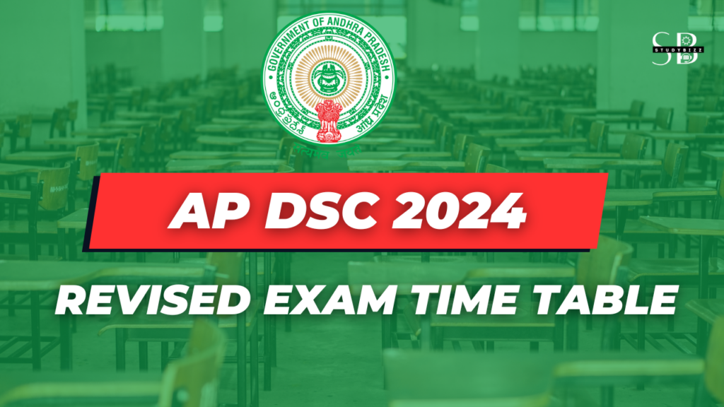 AP DSC 2024 Revised Exam Time Table Check Latest Dates Here Results