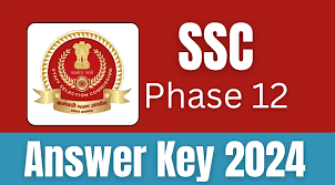 SSC Phase-XII Answer Key 2024