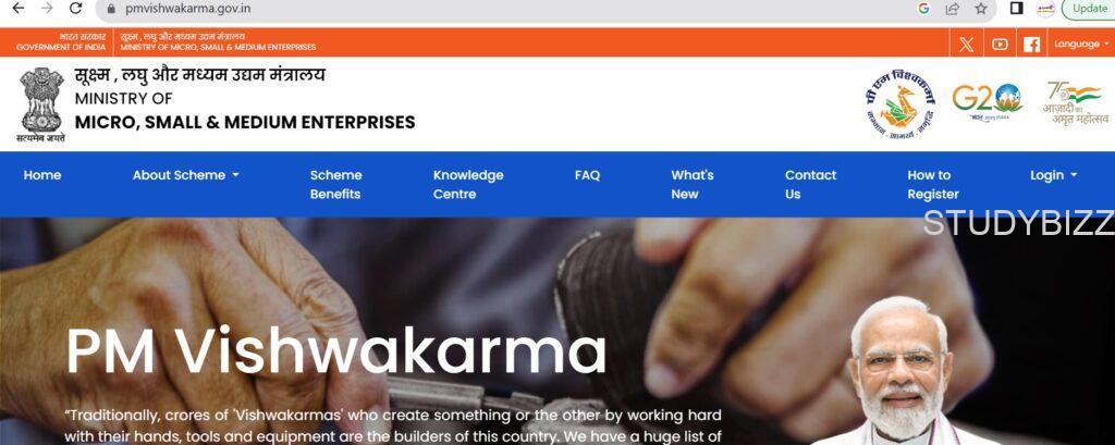 Official link : pmvishwakarma.gov.in