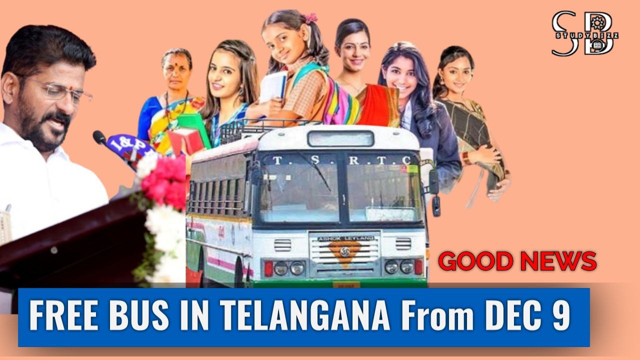 Good News: Free Bus Travel for Woman in Telangana from December 9
