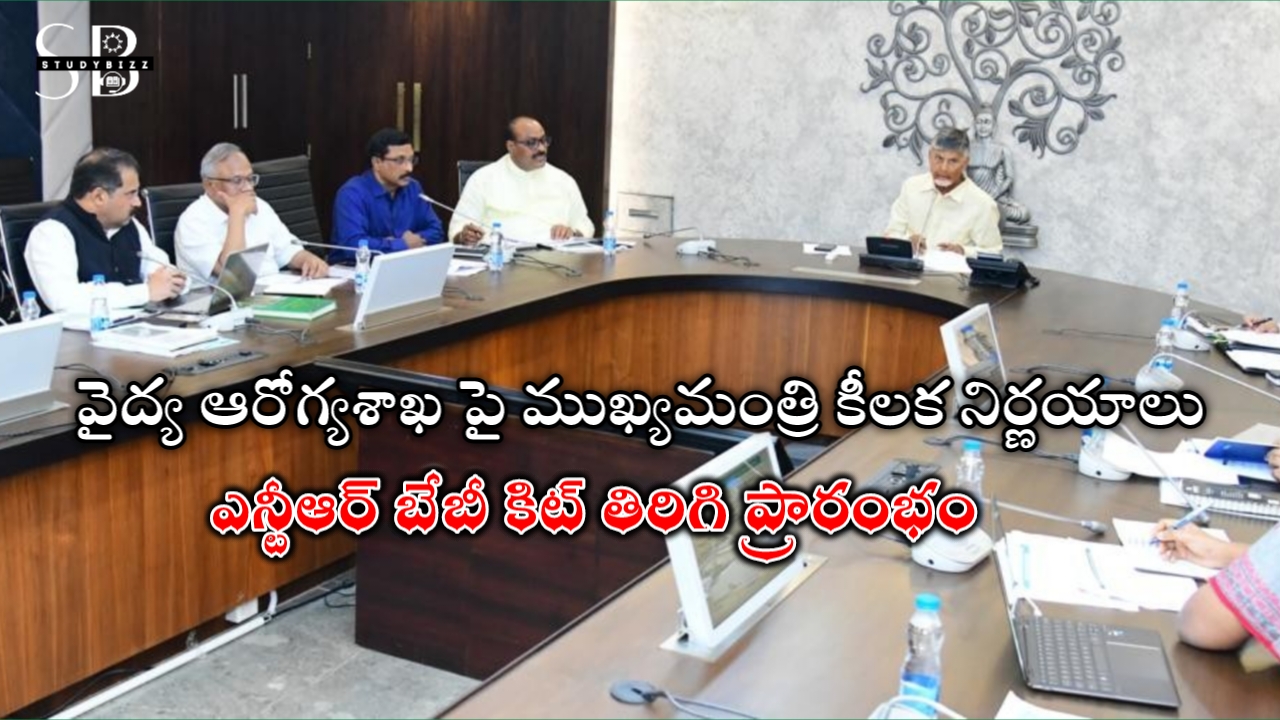 వైద్య ఆరోగ్య శాఖపై సీఎం కీలక ఆదేశాలు – ఆగస్టు 2024