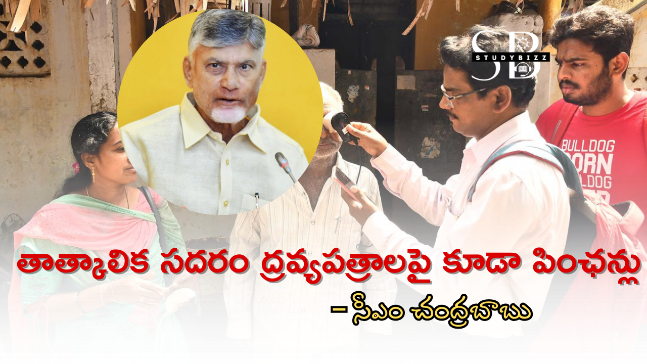 తాత్కాలిక సదరం ద్రవ్యపత్రాలపై కూడా పింఛన్లు ఇవ్వండి – సీఎం చంద్రబాబు
