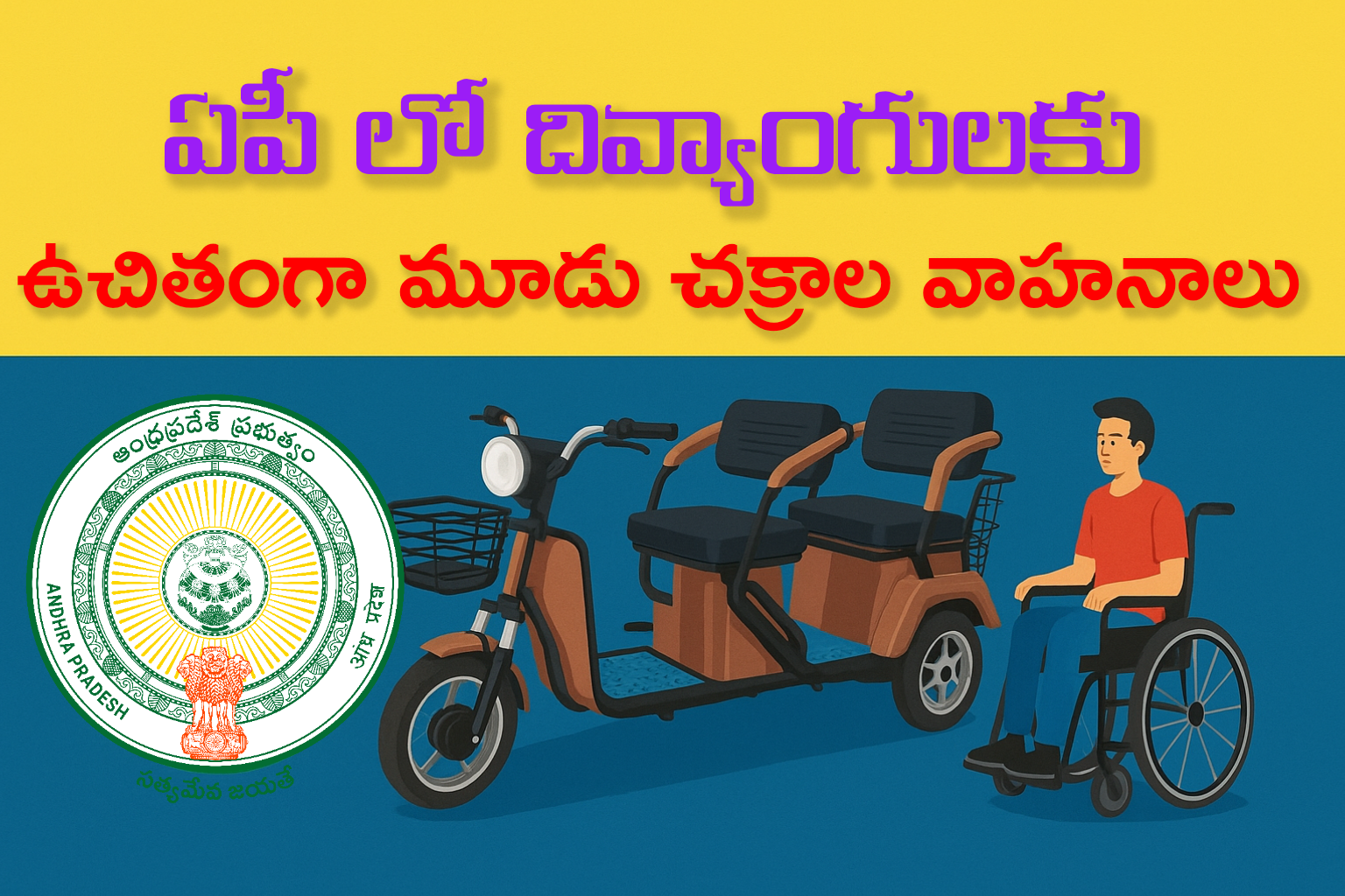 ఏపీలో దివ్యాంగులకు ఉచితంగా మూడు చక్రాల మోటారు వాహనాలు – పూర్తి వివరాలు