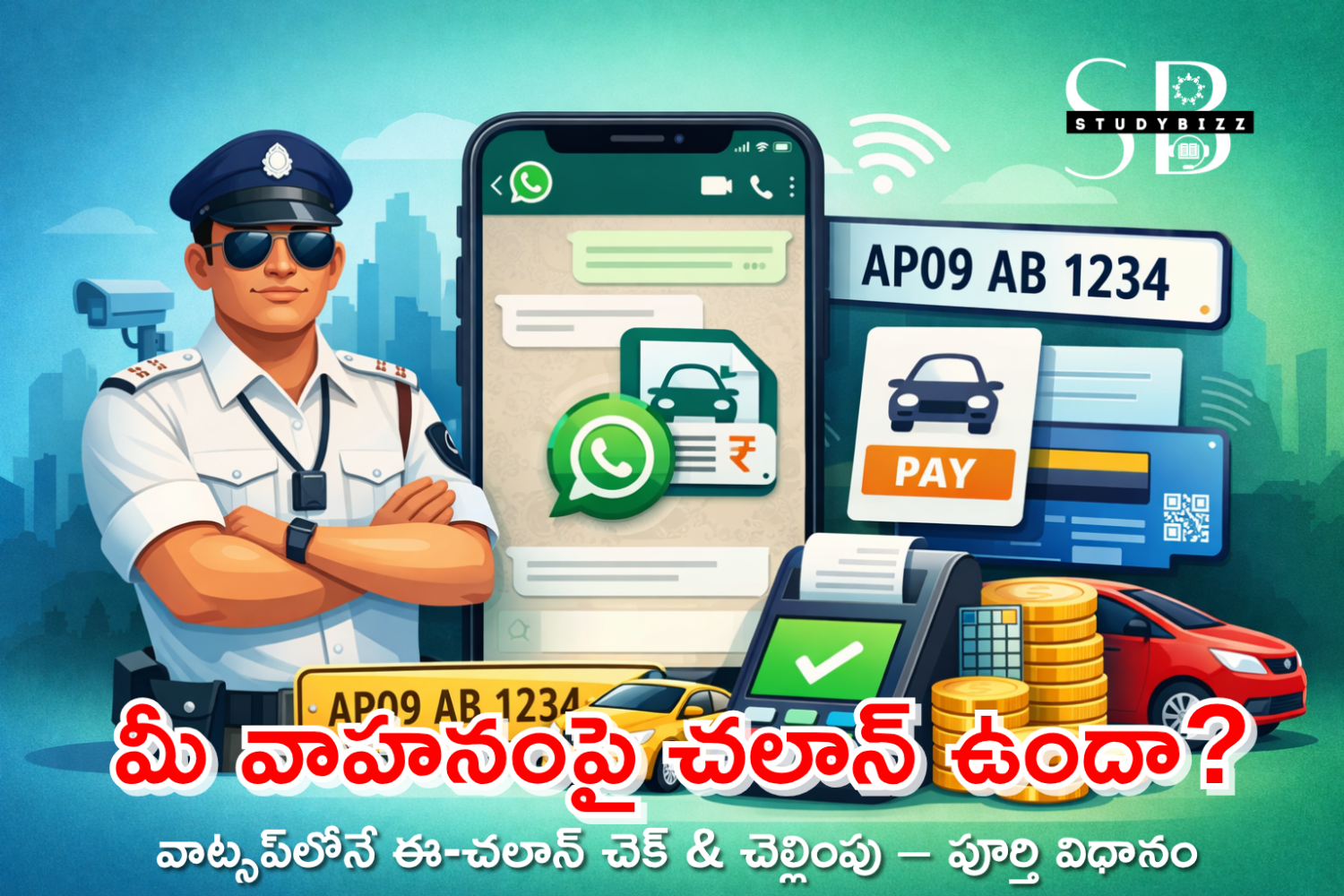 మీ వాహనంపై చలాన్ ఉందా? – వాట్సప్‌లోనే ఈ-చలాన్ చెక్ & చెల్లింపు – పూర్తి విధానం