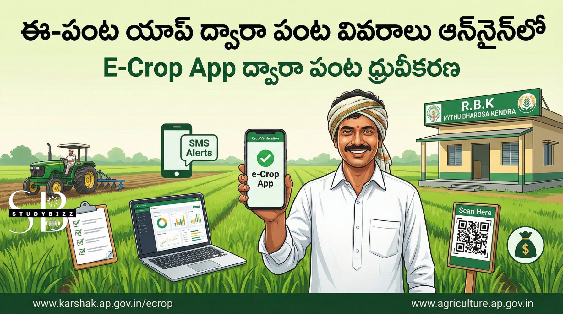 ఈ-పంట యాప్ ద్వారా రైతులు పంట వివరాలు స్వయంగా పరిశీలించుకోవచ్చు | e-Panta App Andhra Pradesh