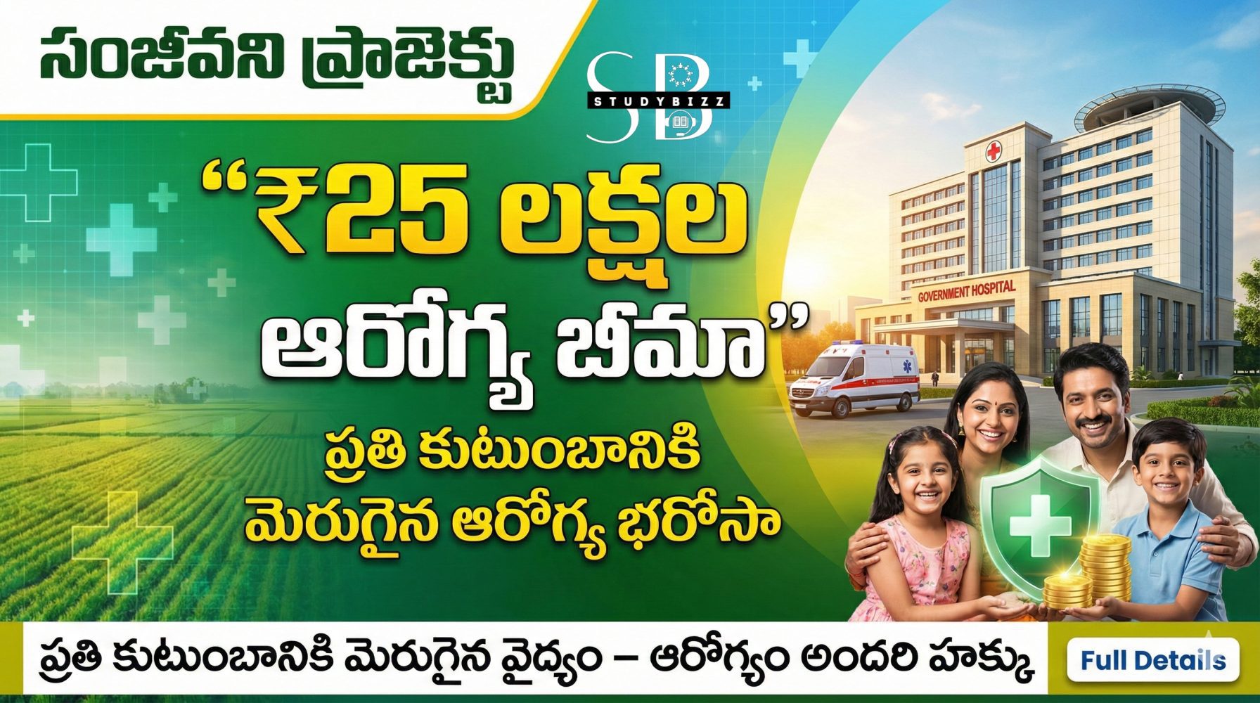 Sanjeevani Project: సంజీవని ప్రాజెక్టు – ఆంధ్రప్రదేశ్ యూనివర్సల్ హెల్త్ ఇన్సూరెన్స్ పథకం | ₹25 లక్షల ఉచిత వైద్యం