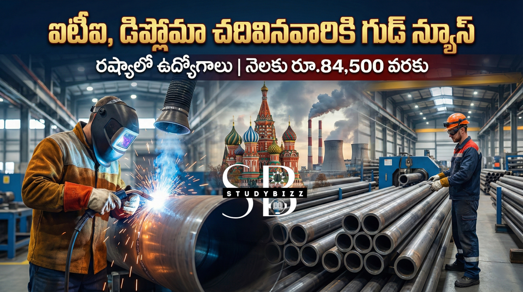 ఐటీఐ, డిప్లొమా చదివినవారికి గుడ్‌న్యూస్: రష్యాలో ఉద్యోగాలు – నెలకు రూ.84,500 వరకు జీతం