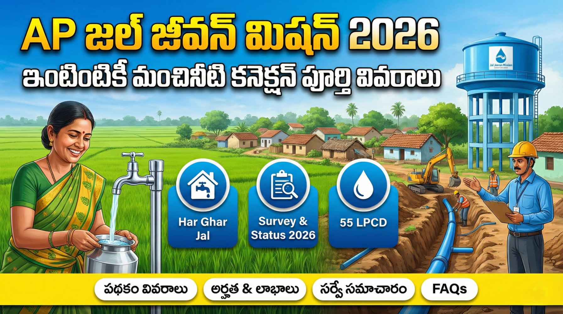 AP Jal Jeevan Mission Survey 2026: เฐเฐเฐเฐฟเฐเฐเฐฟเฐเฑ เฐฎเฐเฐเฐฟเฐจเฑเฐเฐฟ เฐเฐจเฑเฐเฑเฐทเฐจเฑ เฐชเฑเฐฐเฑเฐคเฐฟ เฐตเฐฟเฐตเฐฐเฐพเฐฒเฑ | Har Ghar Jal Andhra Pradesh AP Jal Jeevan Mission Survey 2026: เฐเฐเฐเฐฟเฐเฐเฐฟเฐเฑ เฐฎเฐเฐเฐฟเฐจเฑเฐเฐฟ เฐเฐจเฑเฐเฑเฐทเฐจเฑ เฐชเฑเฐฐเฑเฐคเฐฟ เฐตเฐฟเฐตเฐฐเฐพเฐฒเฑ | Har Ghar Jal Andhra Pradesh