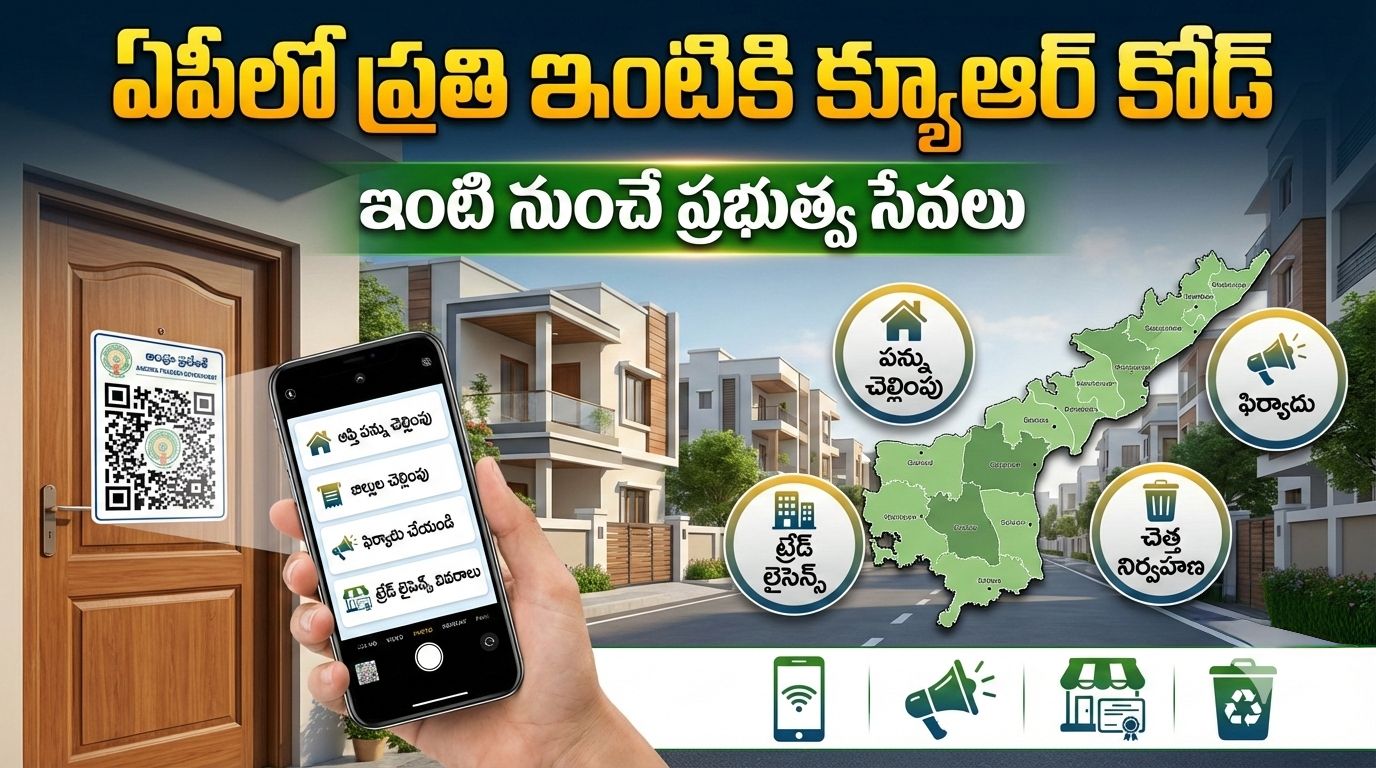 ఏపీలో ప్రతి ఇంటికి క్యూఆర్ కోడ్: ఇంటి నుంచే ఆస్తి పన్ను చెల్లింపు, ఫిర్యాదులు – పూర్తి వివరాలు