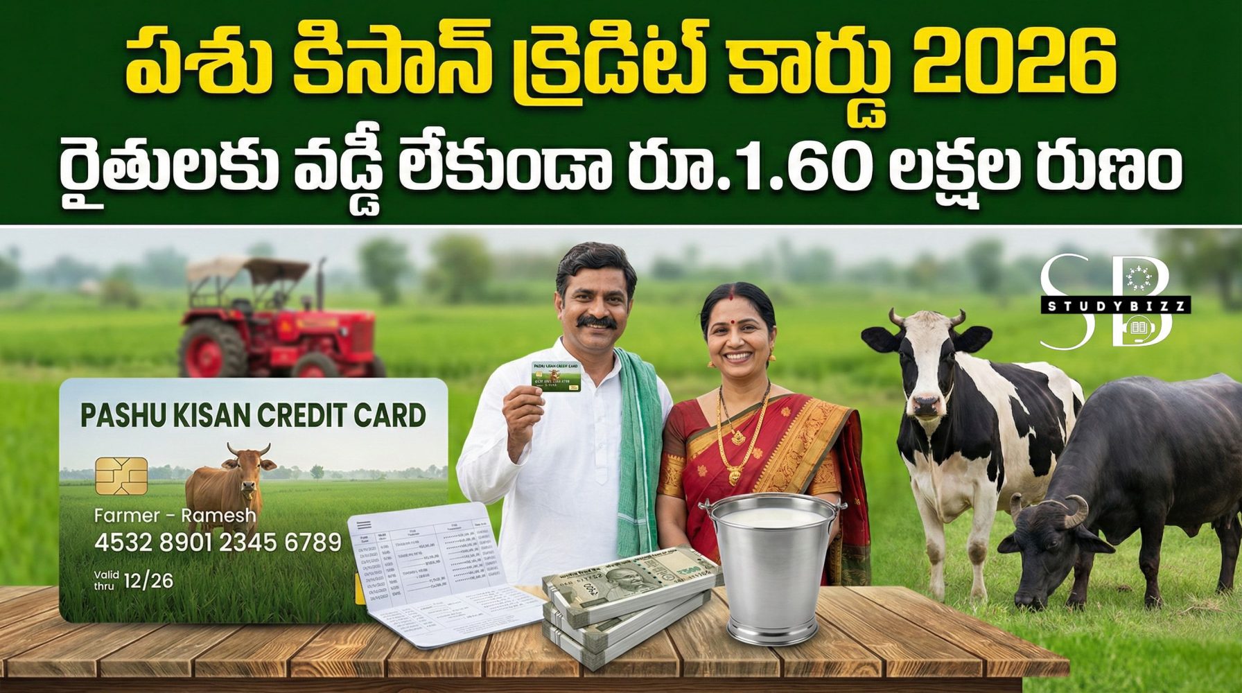 పశు కిసాన్ క్రెడిట్ కార్డు 2026: రైతులకు వడ్డీ లేకుండా రూ.1.60 లక్షల రుణం – పూర్తి వివరాలు