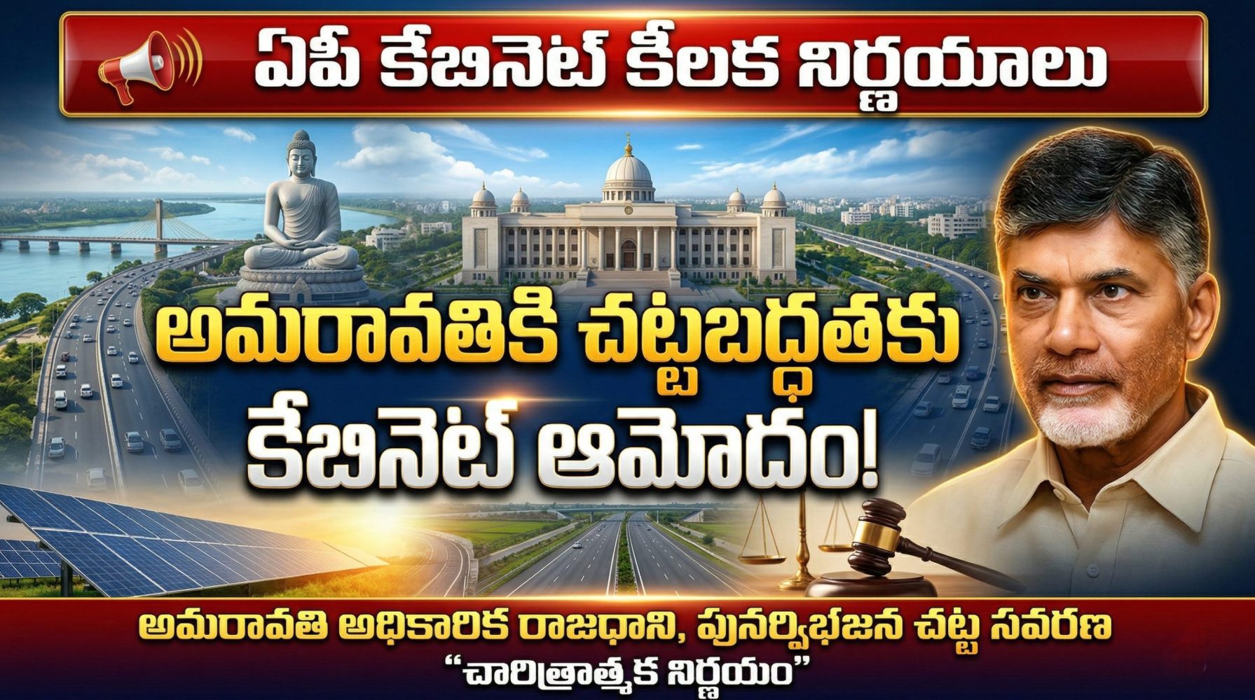 ఏపీ కేబినెట్ కీలక నిర్ణయాలు: అమరావతికి చట్టబద్ధత, అభివృద్ధికి భారీ బూస్ట్