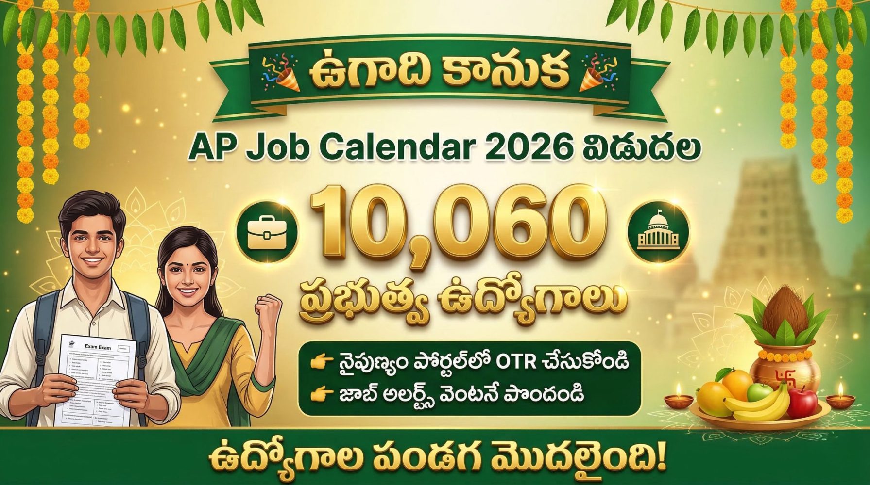 Andhra Pradesh Job Calendar 2026 Released: 10,060 Vacancies, Notification Dates Inside