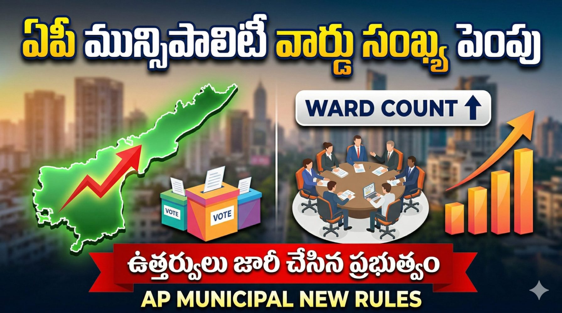 AP Municipal Ward Count Increased 2026 | ఏపీ మున్సిపాలిటీల్లో వార్డు సంఖ్య పెంపు పూర్తి వివరాలు
