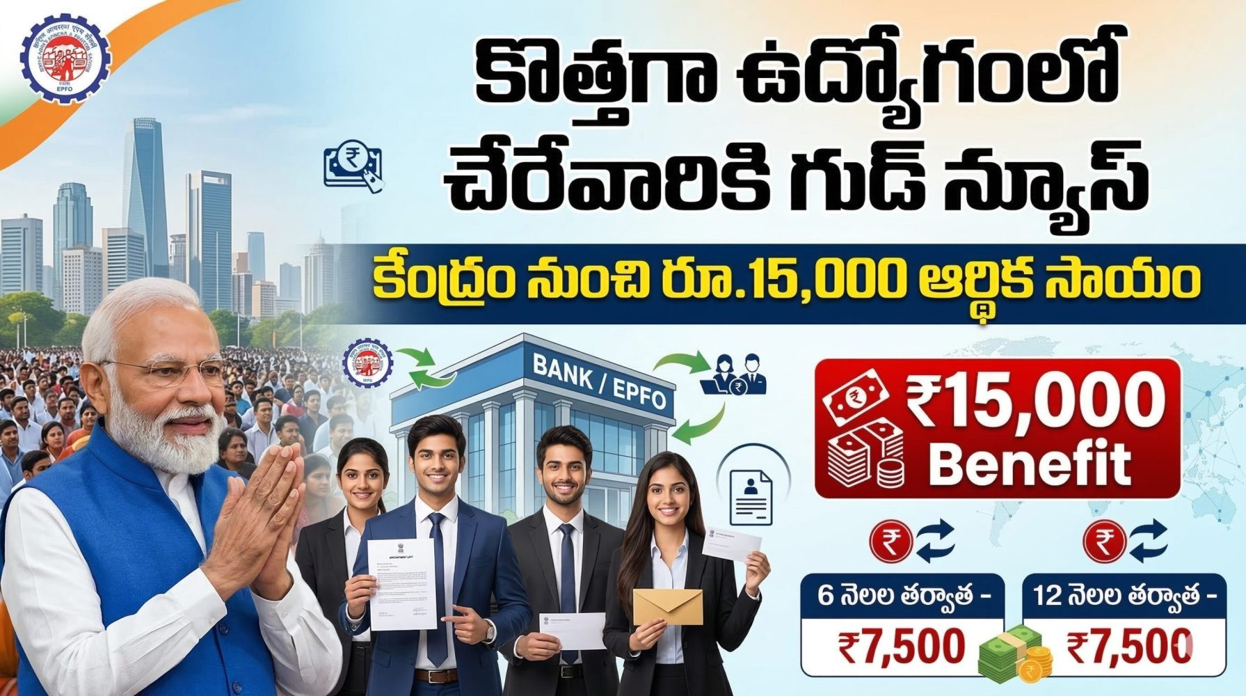 కొత్తగా ఉద్యోగంలో చేరేవారికి కేంద్రం నుంచి రూ.15,000 సాయం – PM వికసిత్ భారత్ రోజ్‌గార్ యోజన పూర్తి వివరాలు