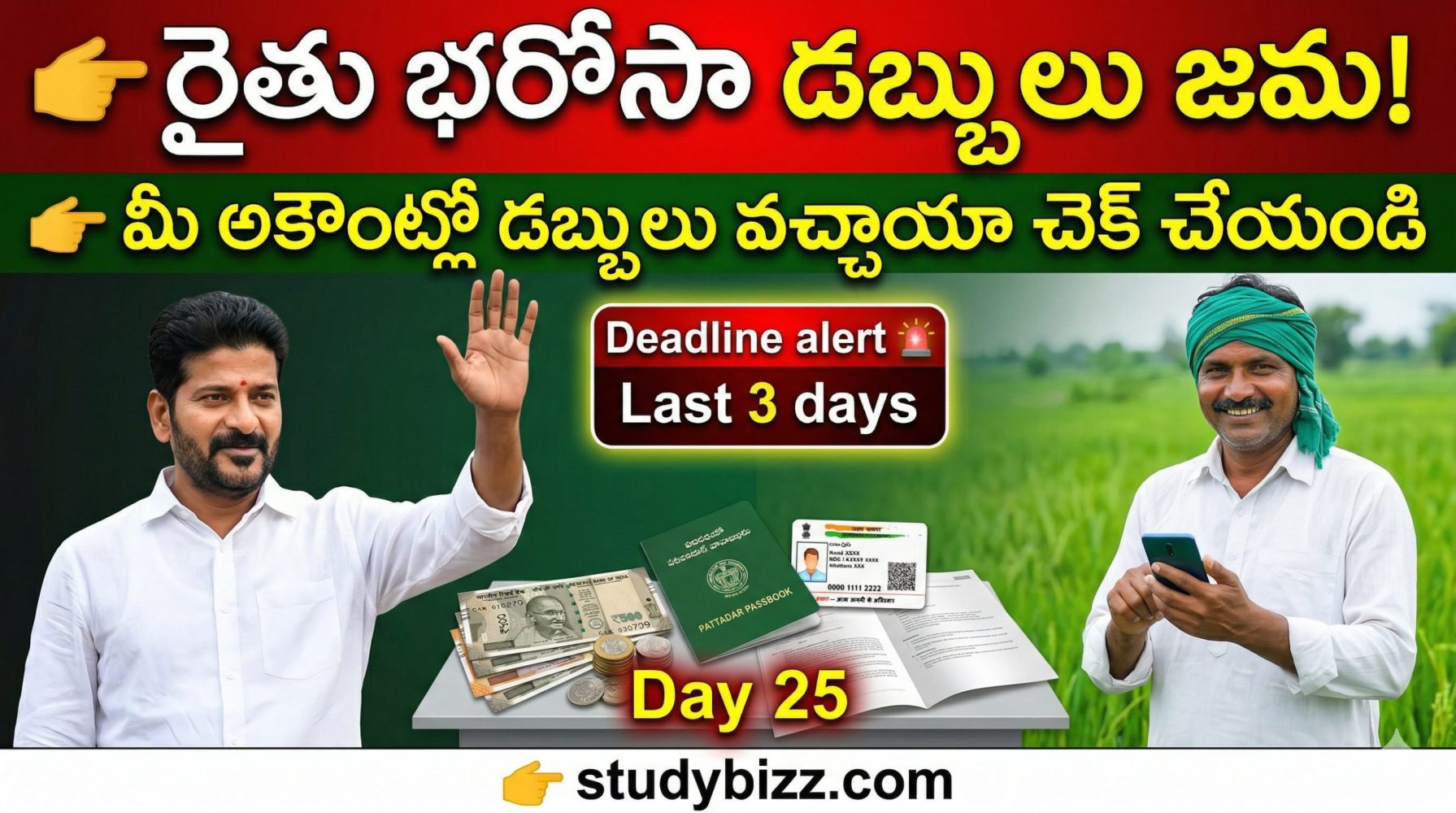 Telangana Rythu Bharosa Scheme 2026 Paymet Status :తెలంగాణ రైతు భరోసా నిధులు విడుదల..మీ అకౌంట్‌లో డబ్బులు వచ్చాయా చెక్ చేయండి