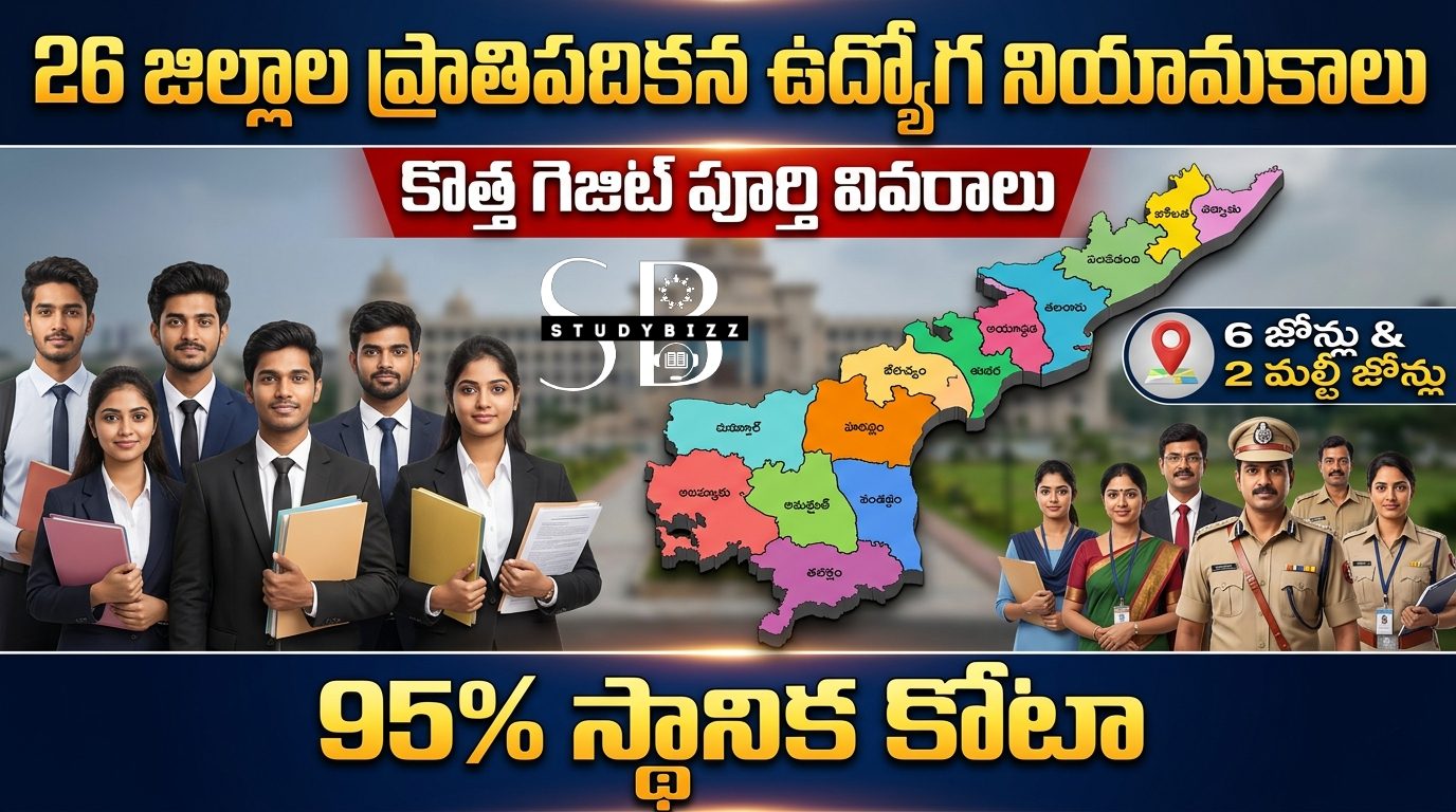 26 జిల్లాల ప్రాతిపదికన ఉద్యోగ నియామకాలు – కొత్త గెజిట్ పూర్తి వివరాలు