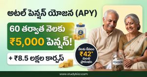 Atal Pension Yojana 2026 | అటల్ పెన్షన్ యోజన (APY) 2026 – 60 తర్వాత నెలకు ₹5,000 పెన్షన్ + ₹8.5 లక్షల కార్పస్ | APY Calculator