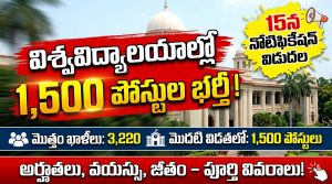 విశ్వవిద్యాలయాల్లో 1,500 పోస్టుల భర్తీ 2026 – AP University Recruitment 2026 పూర్తి గైడ్