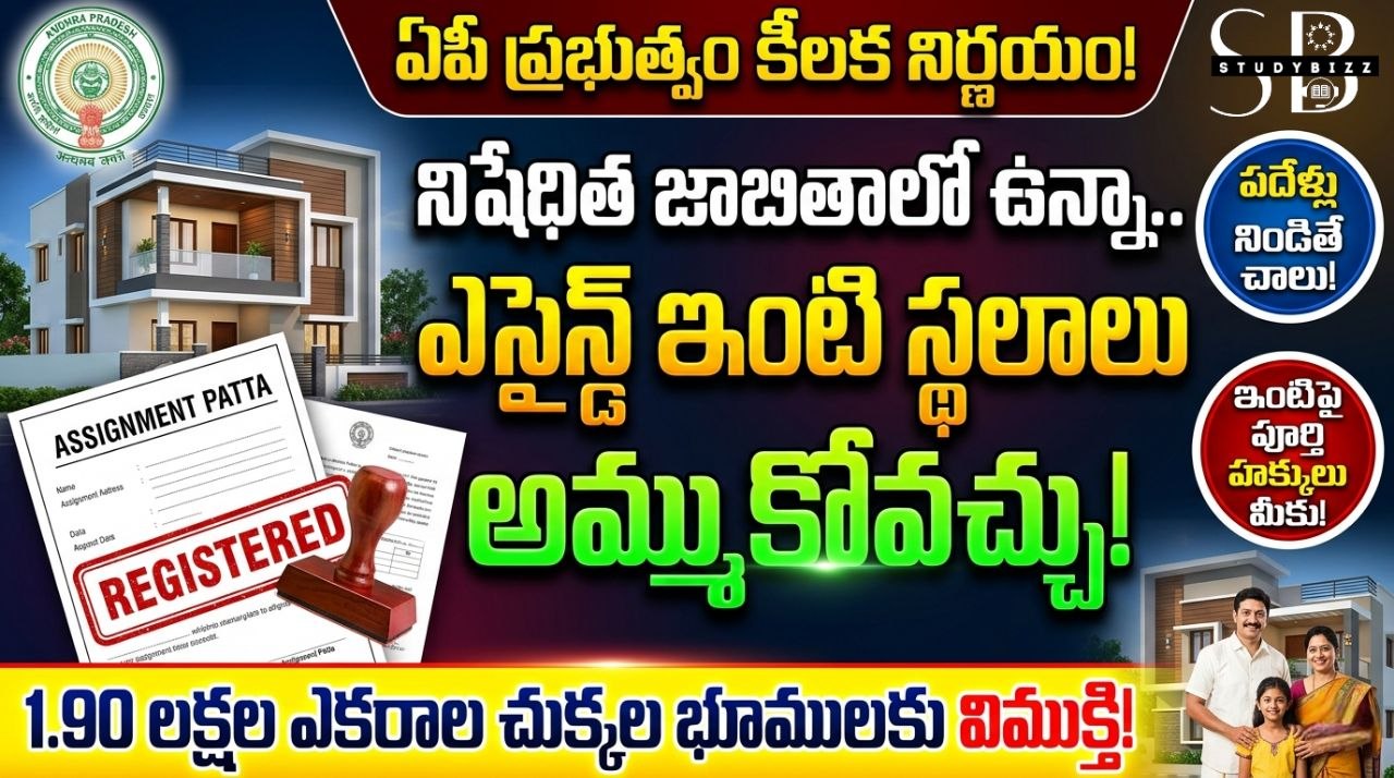 Assigned House Sites in AP: నిషేధిత జాబితాలో ఉన్నా ఎసైన్డ్ ఇంటి స్థలాలు అమ్ముకోవచ్చు.. ఏపీ ప్రభుత్వం కీలక నిర్ణయం