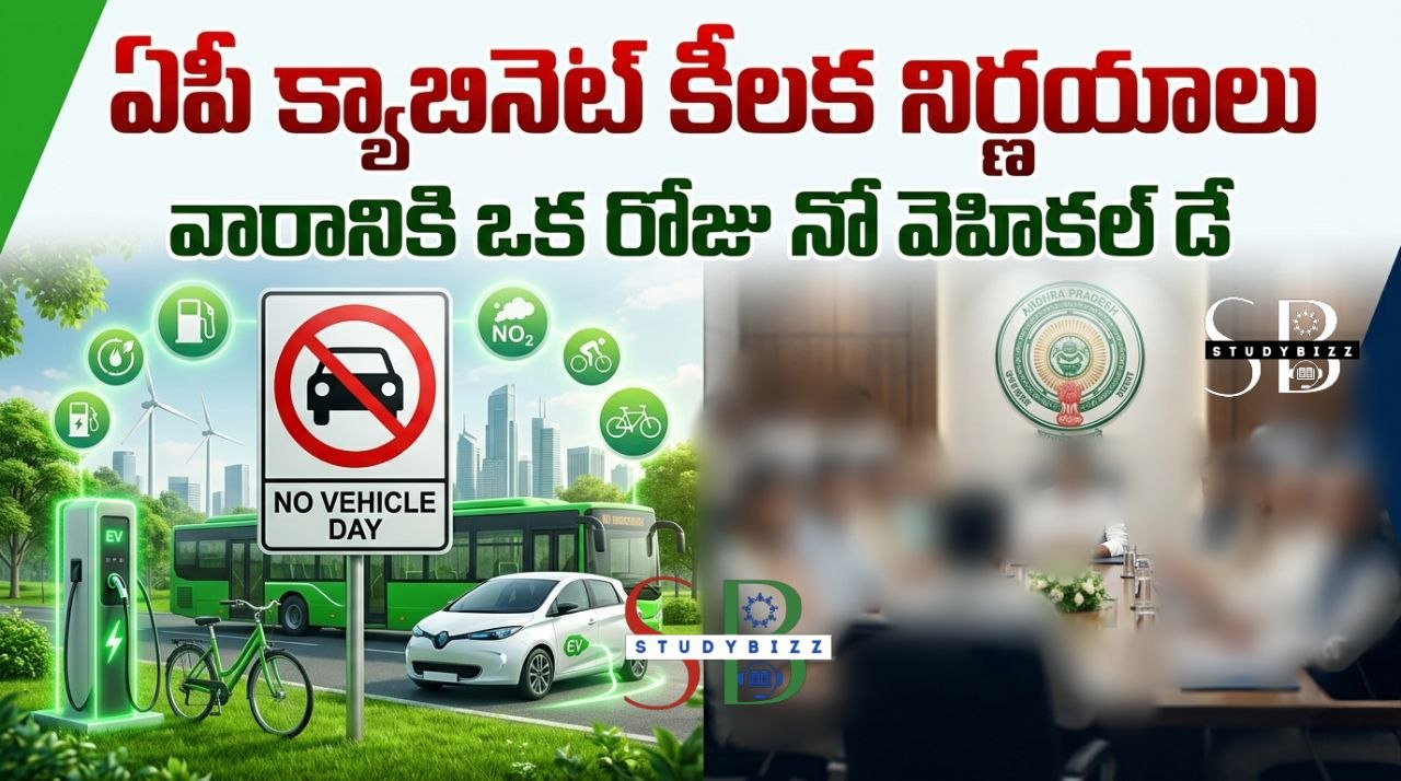 ఏపీ క్యాబినెట్ కీలక నిర్ణయాలు 2026: వారానికి ఒక రోజు “నో వెహికల్ డే”.. ఇంధన పొదుపుపై చంద్రబాబు ఫోకస్